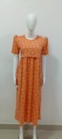 Orange Hearts Puff Sleeve