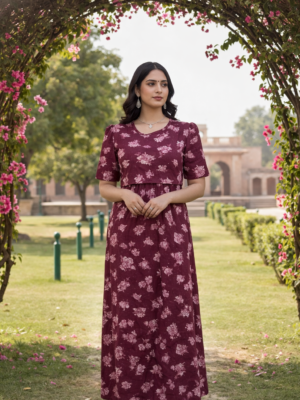 Graceful beneath bougainvillea blooms