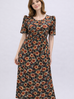 Sunflower elegance in soft waves