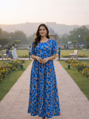 Twilight stroll in a serene garden
