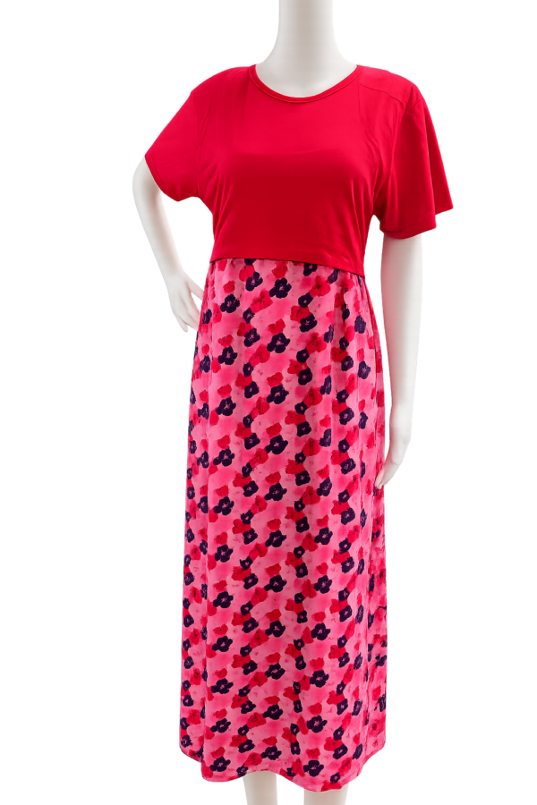 Red / Pink Floral - Dual Tone  Feeding