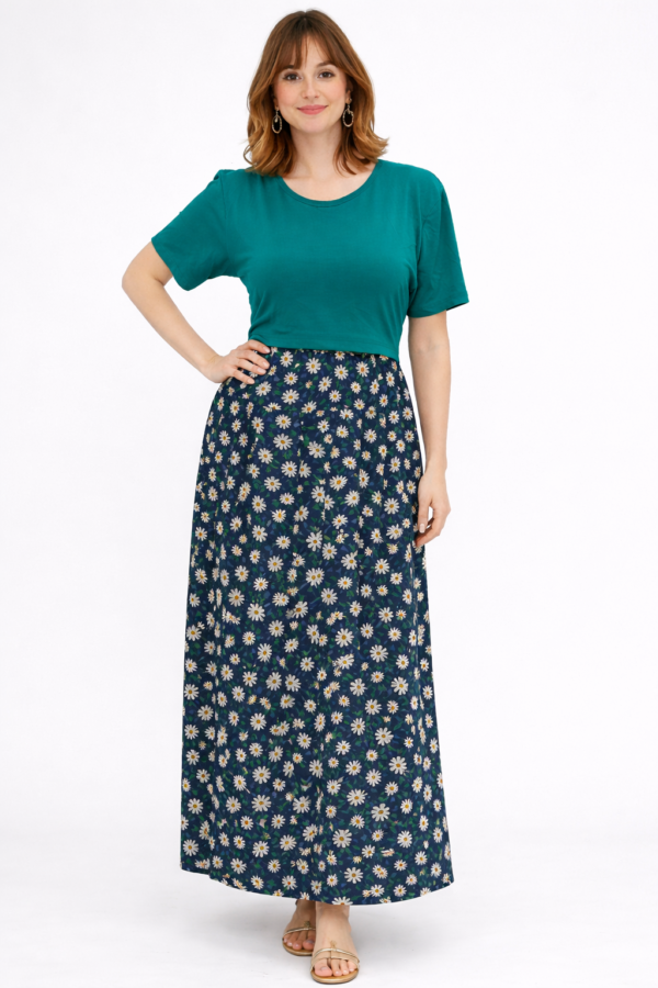 Green / Blue Floral - Dual Tone Feeding