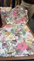 Vintage Floral A-Line Kurti Set