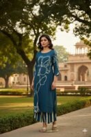 Classic Teal Long Kurti