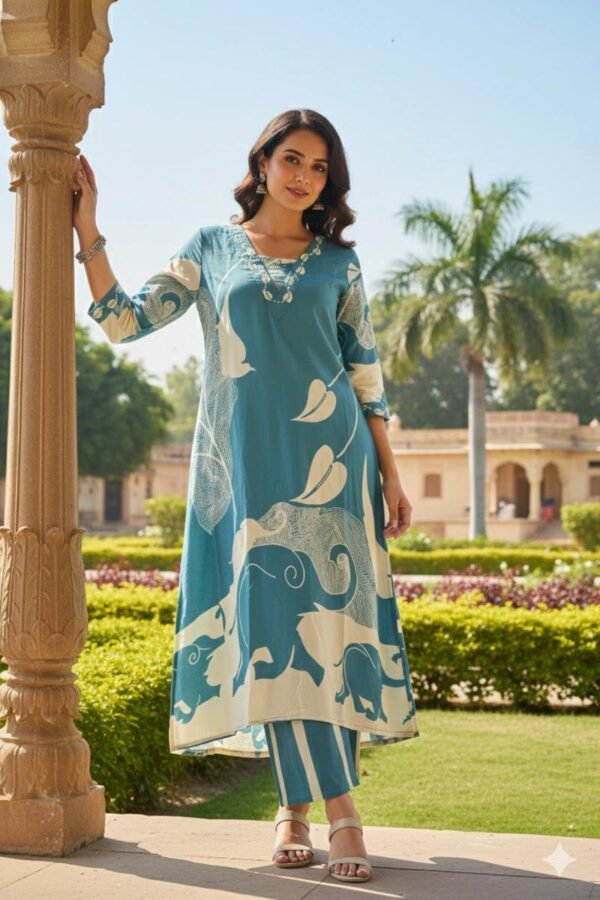 Peacock Blue - Jaipur Rayon