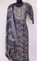 Midnight Royale Cotton Kurti Set