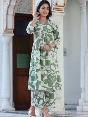 Ivory Leaf Harmony Kurti