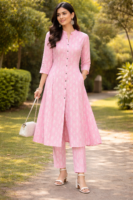 Paisley Breeze A-Line Kurti Set