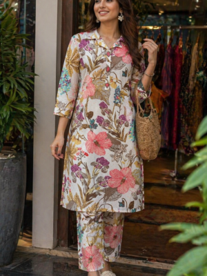 Elegant Spring Blossom Kurta Set