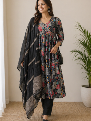 Moonlit Charcoal Bloom Ensemble