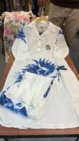 Azure Bird Print Kurti Set